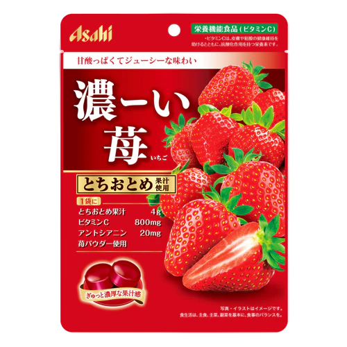Asahi - Bonbon fraise foncé 84g
