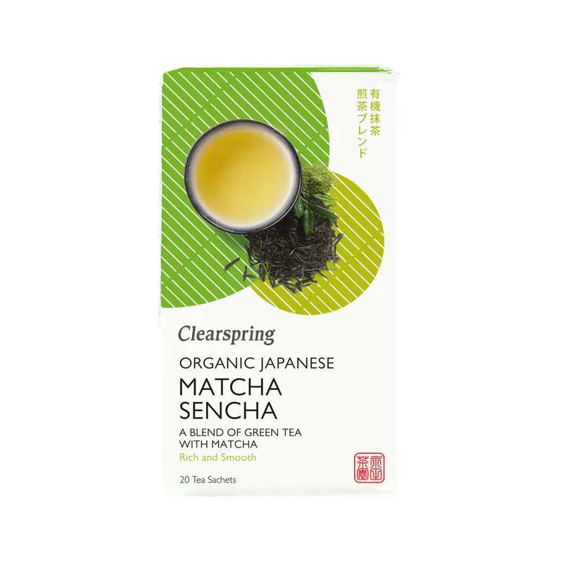 Clearspring - Matcha Sencha japonais Bio 20 Sachets de thé 36g