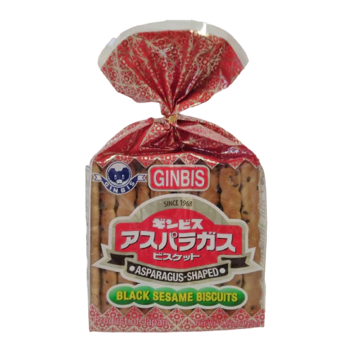 Ginbis - Biscuit Asparagus sésame noir 135g