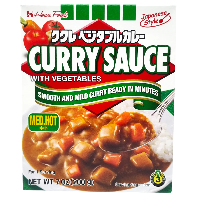 House - Kukure Sauce Curry Végétal moyen Épicé 200g