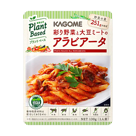 Kagome - Sauce Arrabbiata aux légumes et viande de soja 130g