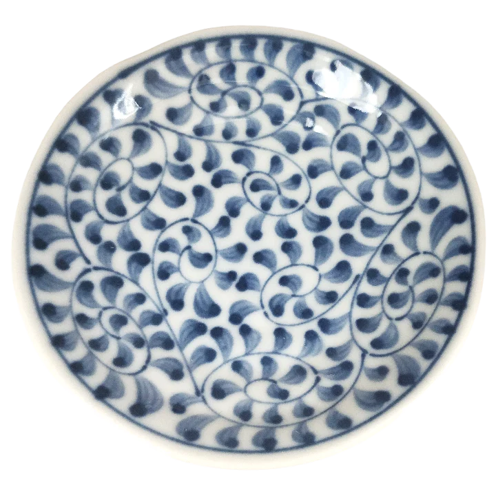 Mini plat en porcelaine Gunjou Karakusa 9.8 x 2 cm - Image 2