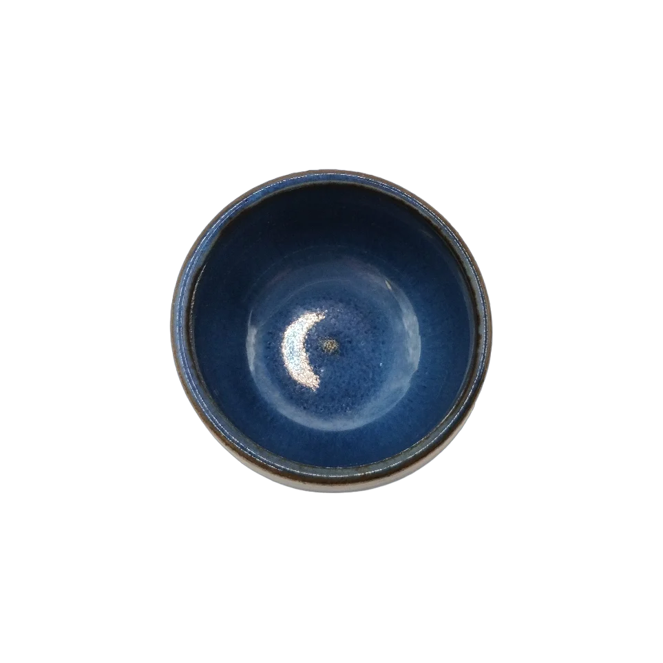 Verre à saké en Faïence bleu sablé 6CM x 4.5CM - Image 3