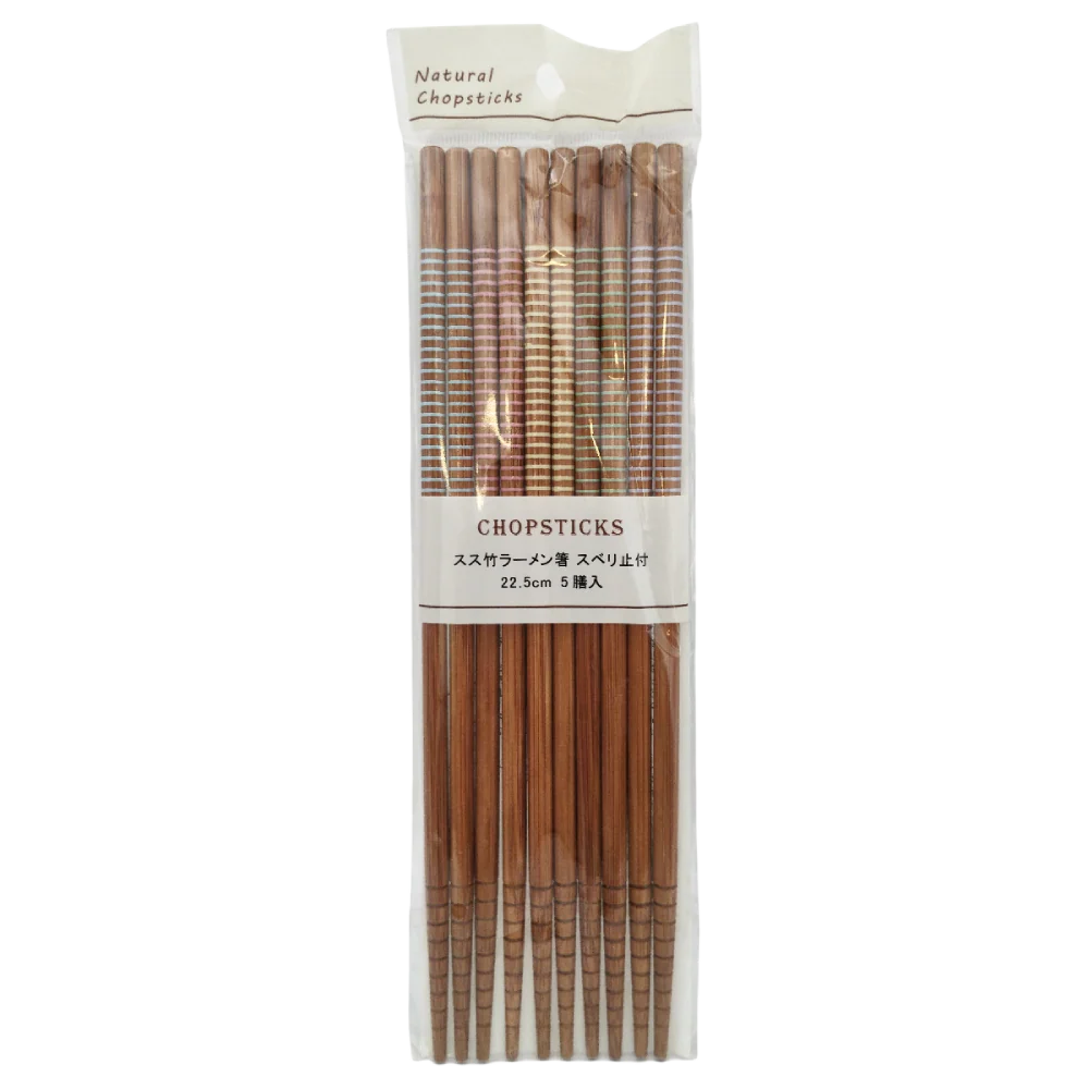 Baguettes en bambou pour ramen (5 Paires)