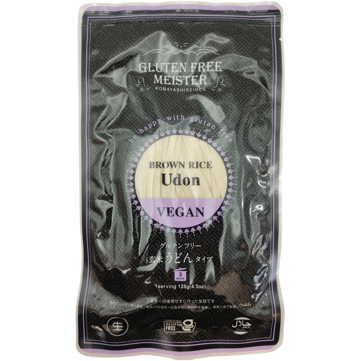 Kobayashi Seimen - Nouilles Udon Sans Gluten au Riz Complet 128g