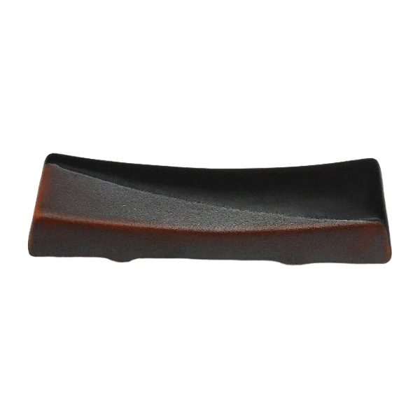 Repose-baguette en porcelaine avec finition tenmoku 6×1.5×1cm