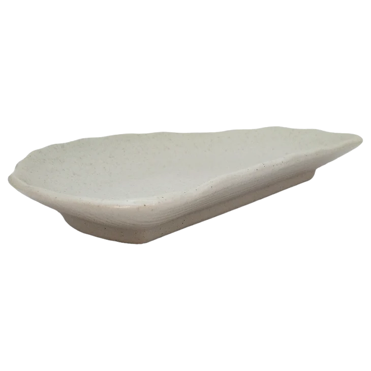 Assiette en porcelaine Demi-Lune 21 x 13 x 3 cm