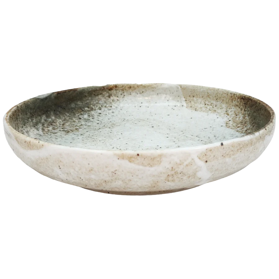 Assiette à pâtes en porcelaine Yuki Shino 21.9 x 4.8 cm