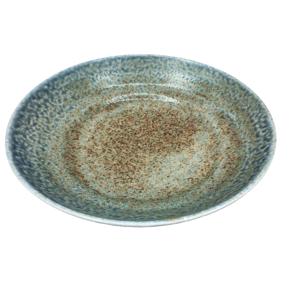 Plat en porcelaine Dégradé vert rouille 22.7 x 5.2 cm - Image 2