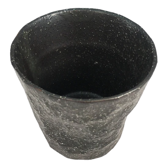 Tasse à saké en faïence noir Teori 9.2 x 8.2 cm - Image 2
