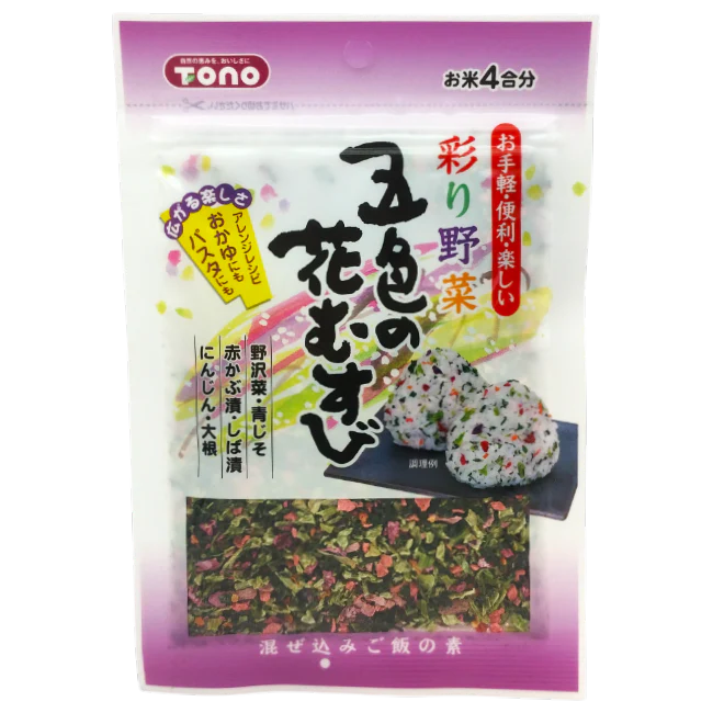 Tono - Furikake Cinq couleurs de fleurs pour onigiri 32g