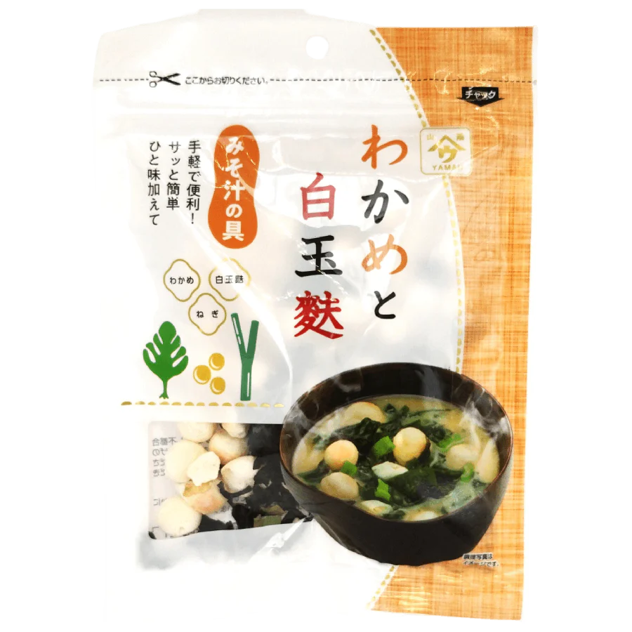 Uo no ya - Ingrédients pour la soupe miso Wakame Shiratamafu 15g