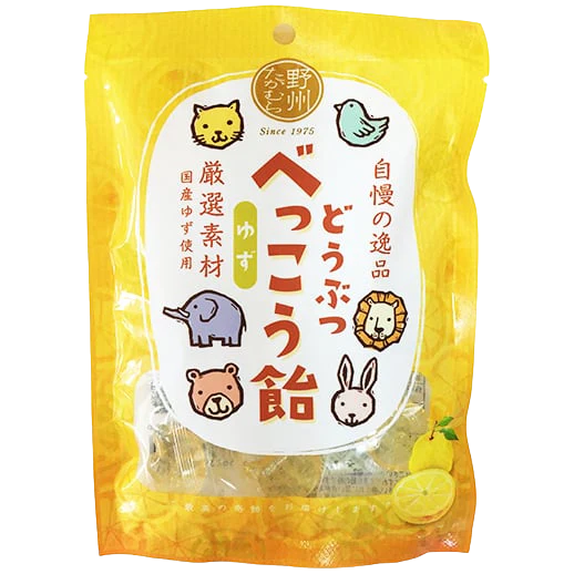 Yasu Takamura - Bonbon Bekko aux animaux Saveur yuzu 50g